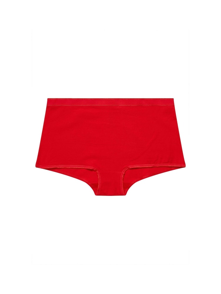Yours Curve Red Stretch Shorts 5 Pack - Image 9 of 9