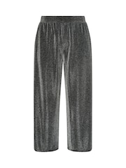 Yours Curve Silver Brillo Wide Leg Trousers - Image 6 of 6