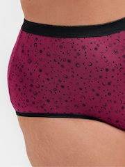 Yours Curve Red Stretch Full Briefs 5 Pack - Image 3 of 9