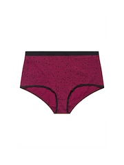 Yours Curve Red Stretch Full Briefs 5 Pack - Image 6 of 9
