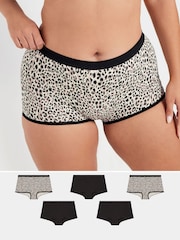 Yours Curve Natural Stretch Shorts 5 Pack - Image 1 of 8
