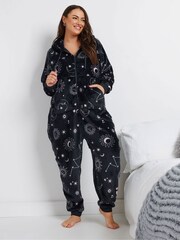 Yours Curve Blue Celestial Print All-In-One - Image 2 of 5