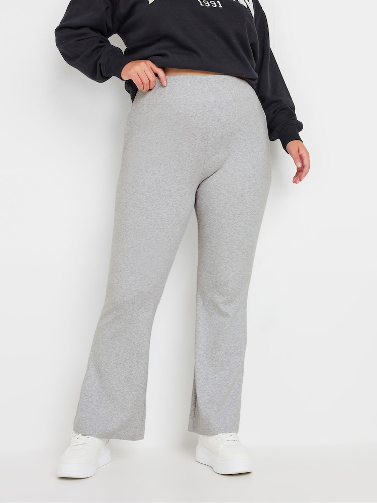 Yours Curve Grey Flare Yoga Trousers - Image 2 of 6