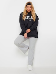 Yours Curve Grey Flare Yoga Trousers - Image 3 of 6