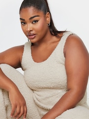 Yours Curve Cream Chenille Vest Top - Image 5 of 6