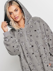 Yours Curve Grey Blanket Hoodie - Image 2 of 5