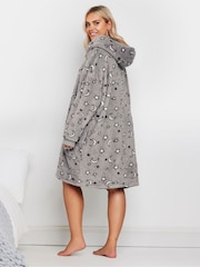 Yours Curve Grey Blanket Hoodie - Image 3 of 5