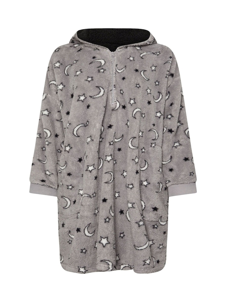Yours Curve Grey Blanket Hoodie - Image 5 of 5