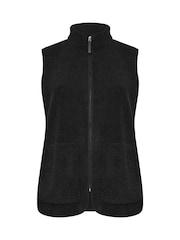 Yours Curve Black Teddy Borg Gilet - Image 5 of 5