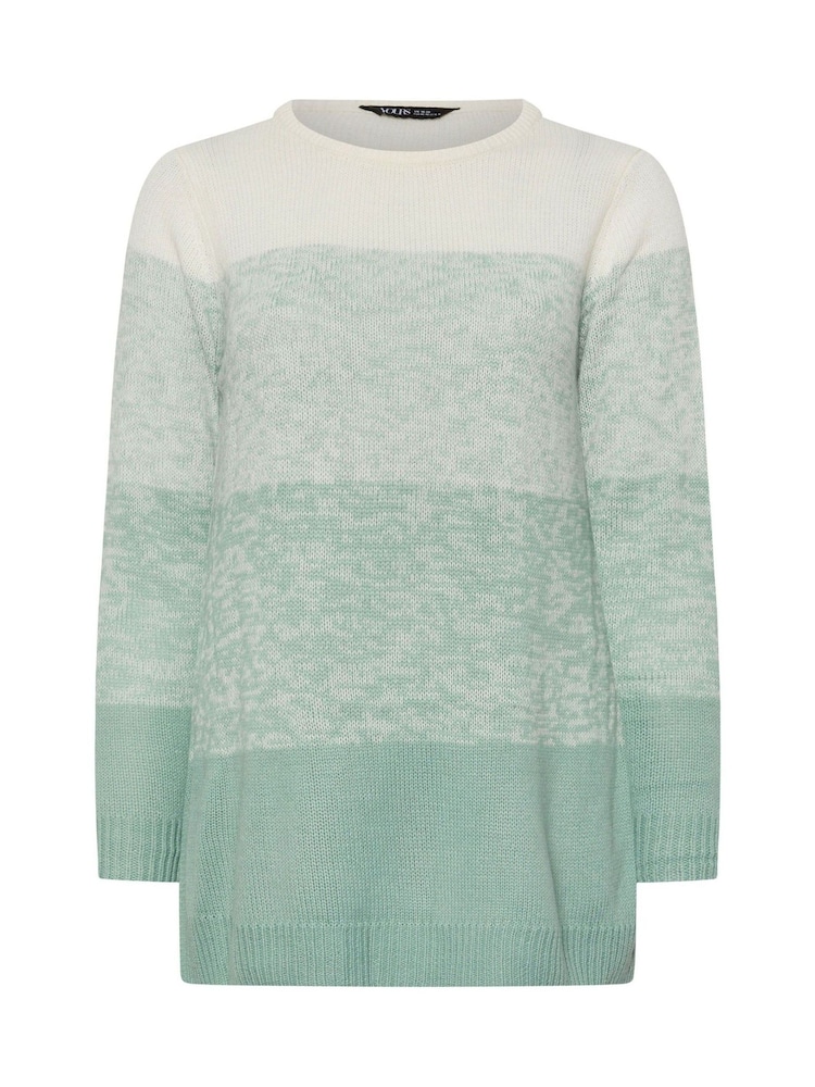 Yours Curve Green Colourblock 4 Panel Jumper - Image 5 of 5