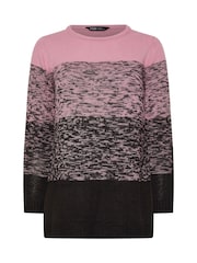 Yours Curve Pink Colourblock 4 Panel Jumper - Image 6 of 6