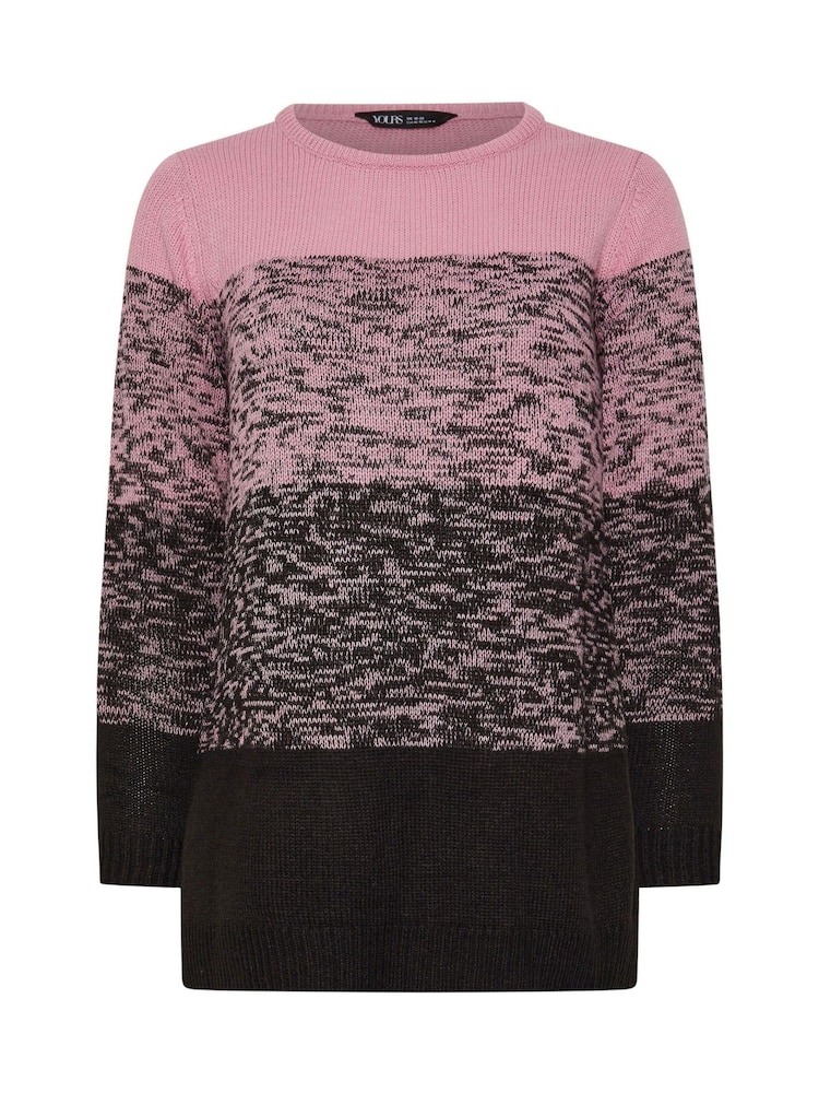 Yours Curve Pink Colourblock 4 Panel Jumper - Image 6 of 6