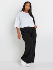 Yours Curve Black Dad Trousers - Image 2 of 5