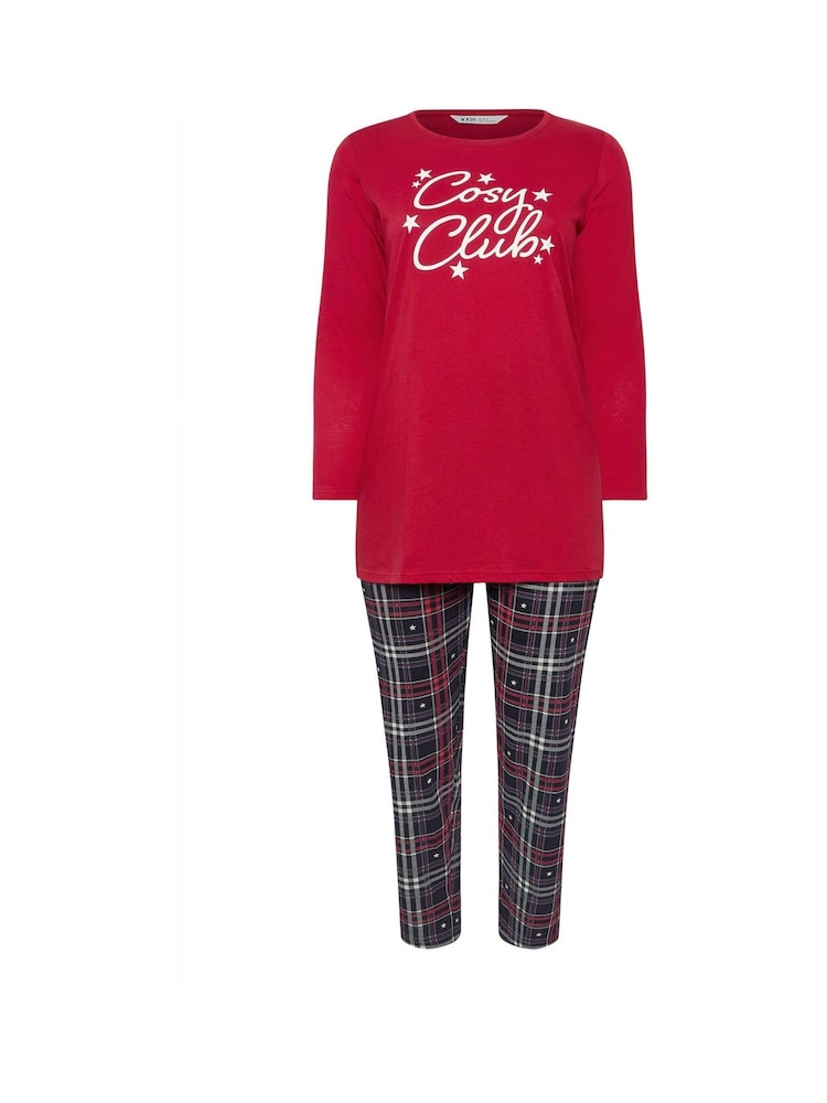 Conjunto de pijama abrigado de algodón 100 %, manga larga y pierna ancha Club de Yours Curve - Imagen 6 de 6 Conjunto de pijama abrigado de algodón 100 %, manga larga y pierna ancha Club de Yours Curve - Imagen 6 de 6