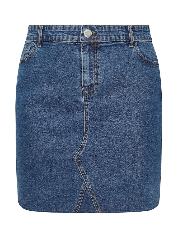 Yours Curve Blue Denim Mini Skirt - Image 5 of 5 Yours Curve Blue Denim Mini Skirt - Image 5 of 5