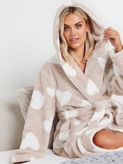 Yours Curve Heart Honeycomb Hooded Robe - Imagen 1 de 5