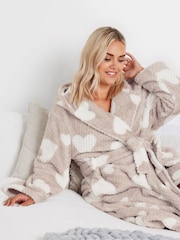 Yours Curve Heart Honeycomb Hooded Robe - Imagen 4 de 5