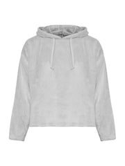 Yours Curve Grey Limited Cropped Fleece Hoodie - Image 5 of 5