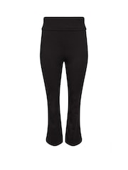Yours Curve Black Limited Collection Fold Over Leggings - Image 5 of 5