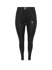 Yours Curve Black Disco Sequin Leggings - Image 6 of 6