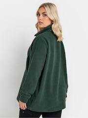 Yours Curve Green Half Zip Fleece Jacket - Image 3 of 5