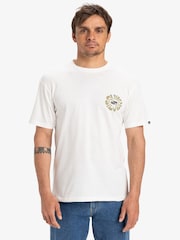 Quiksilver White Evo Roads End Short Sleeve 100% Cotton Backprint Logo T-Shirt - Image 1 of 5