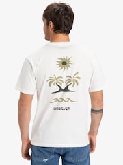 Quiksilver White Evo Roads End Short Sleeve 100% Cotton Backprint Logo T-Shirt - Image 2 of 5