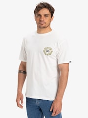 Quiksilver White Evo Roads End Short Sleeve 100% Cotton Backprint Logo T-Shirt - Image 3 of 5