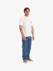 Quiksilver White Evo Roads End Short Sleeve 100% Cotton Backprint Logo T-Shirt - Image 5 of 5