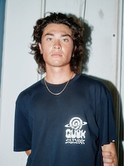 Quiksilver Black Cosmic Vibrations Short Sleeve 100% Cotton Graphic Backprint Logo T-Shirt - Image 4 of 9