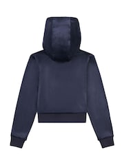 Juicy Couture Blue Girls Mini Diamante Zip Hoodie - Image 2 of 3