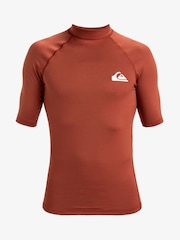 Quiksilver Red Mens Everyday UPF50 Short Sleeve Rash Vest - Image 1 of 2