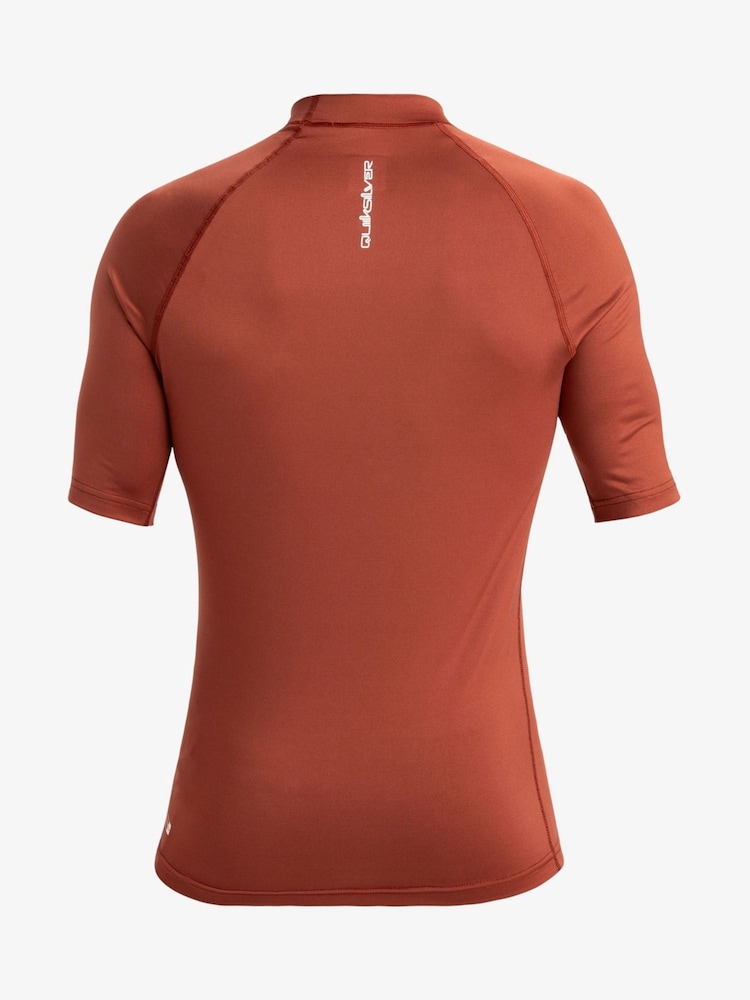 Quiksilver Red Mens Everyday UPF50 Short Sleeve Rash Vest - Image 2 of 2