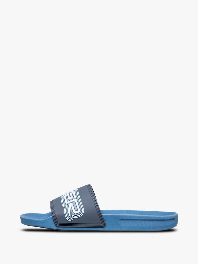 Quiksilver Blue Rivi Wordmark Slide II Slider Sandals - Image 2 of 4