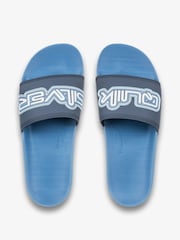 Quiksilver Blue Rivi Wordmark Slide II Slider Sandals - Image 3 of 4