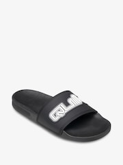 Quiksilver Black Rivi Wordmark Slide II Slider Sandals - Image 1 of 4