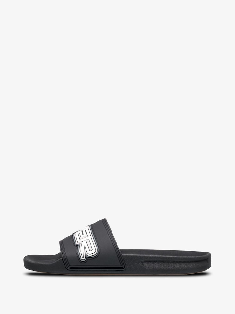 Quiksilver Black Rivi Wordmark Slide II Slider Sandals - Image 2 of 4
