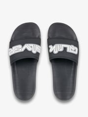 Quiksilver Black Rivi Wordmark Slide II Slider Sandals - Image 3 of 4
