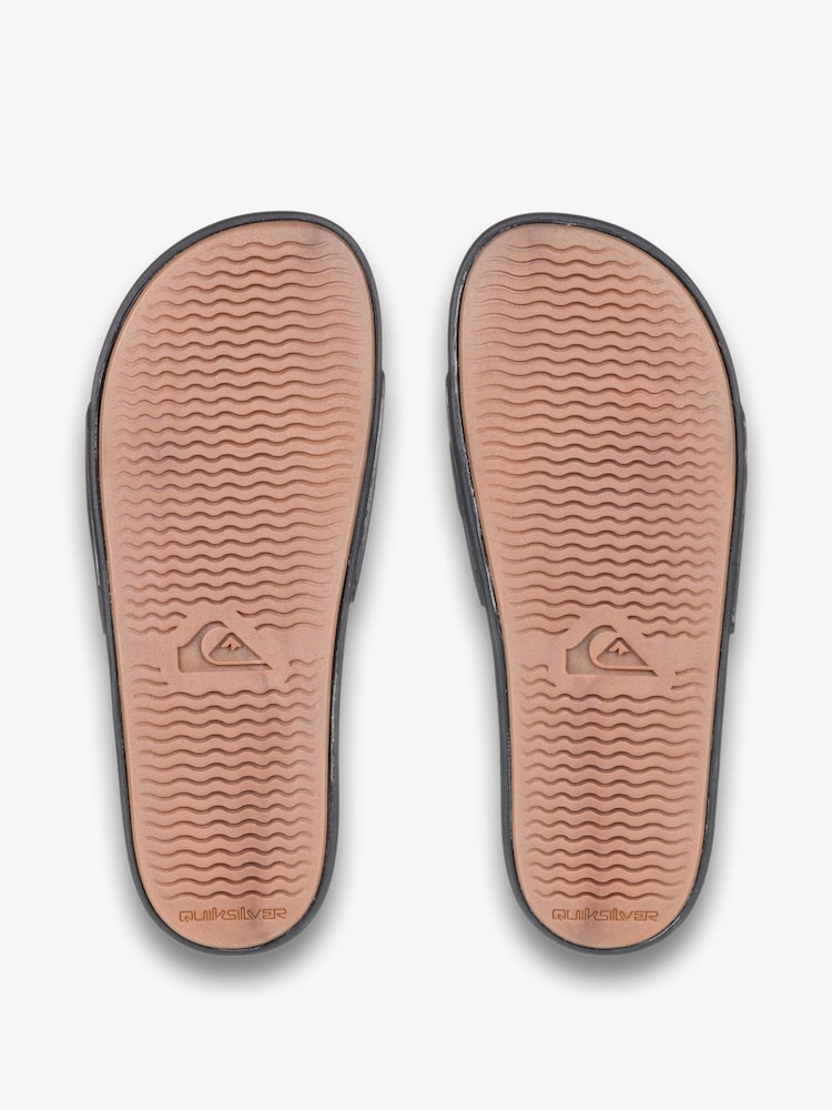 Quiksilver Black Rivi Wordmark Slide II Slider Sandals - Image 4 of 4