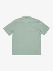 Quiksilver Green Heartbeat Short Sleeve Pocket 100% Cotton Shirt - Image 7 of 7