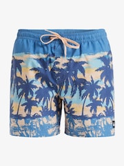 Quiksilver Blue Tropical Print Everyday Straight Volley 15 Swim Shorts - Image 7 of 9