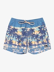 Quiksilver Blue Tropical Print Everyday Straight Volley 15 Swim Shorts - Image 8 of 9