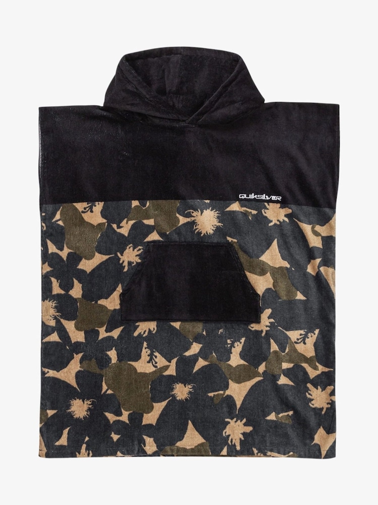 Quiksilver Green Boys Hooded Towel Logo Poncho - Image 1 of 3