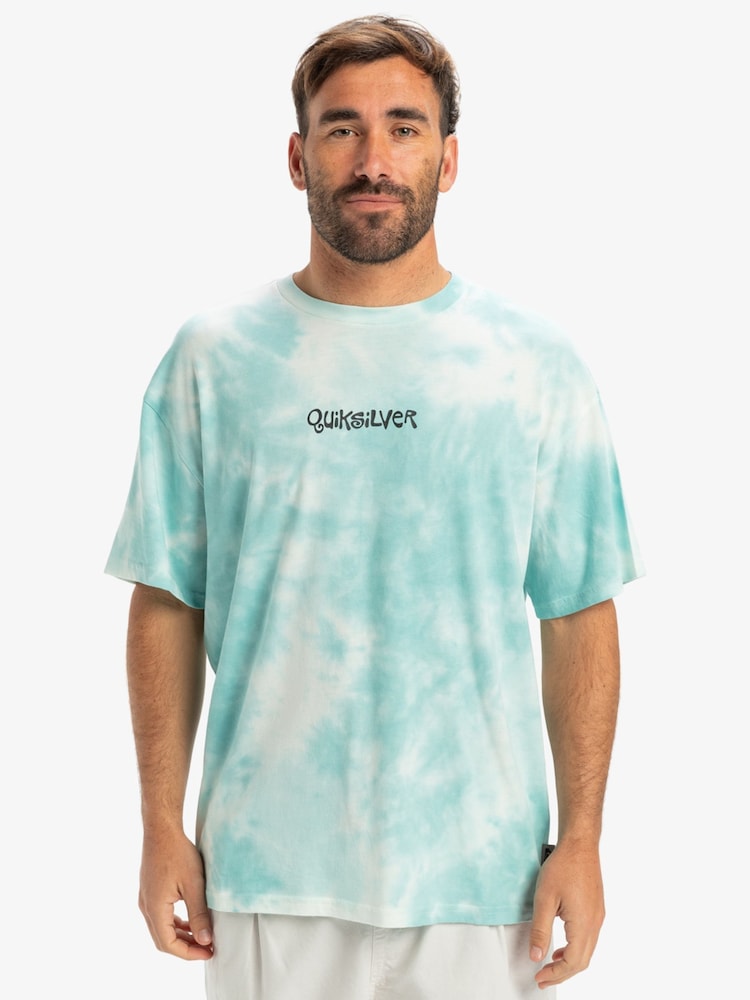 Quiksilver Blue Frog Ritual Short Sleeve 100% Cotton Backprint Logo T-Shirt - Image 1 of 7