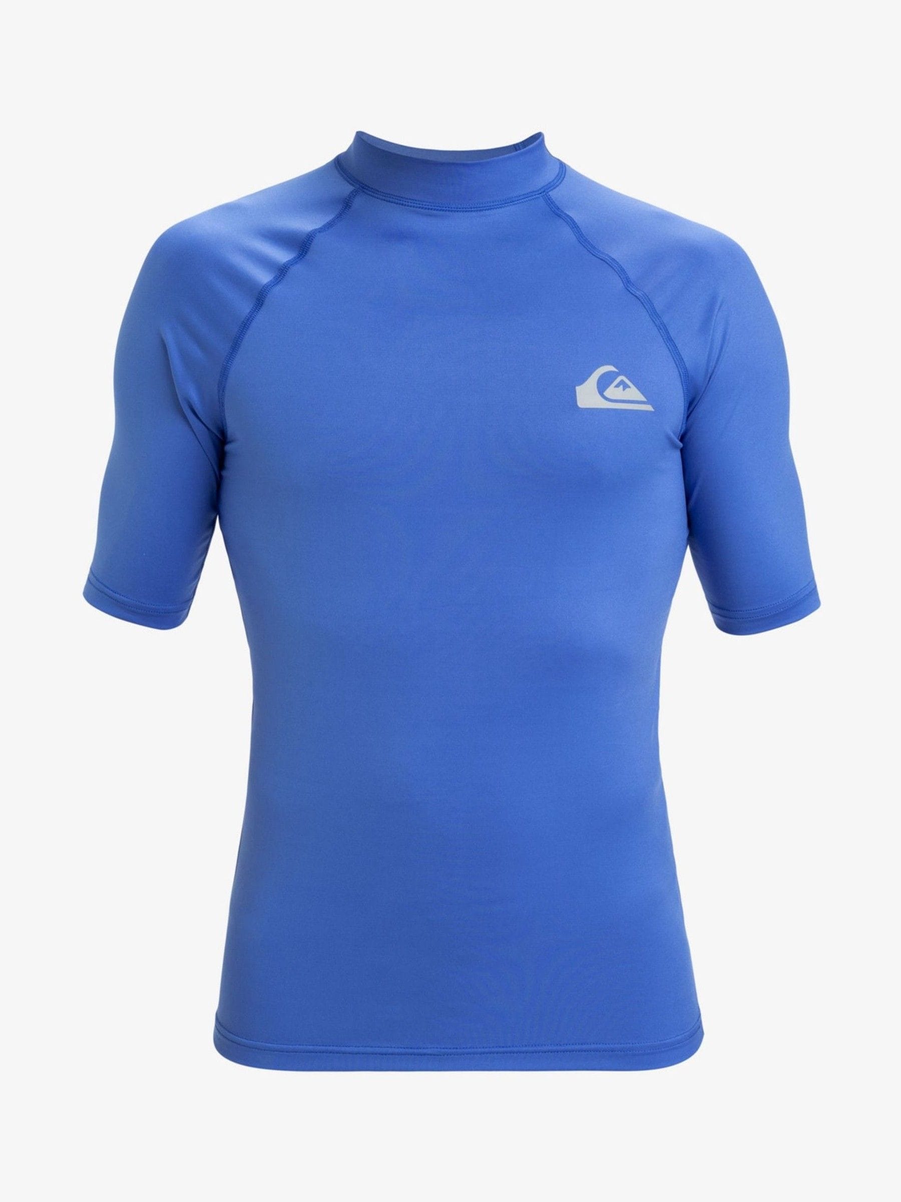 Quiksilver Blue Mens Everyday UPF50 Short Sleeve Rash Vest