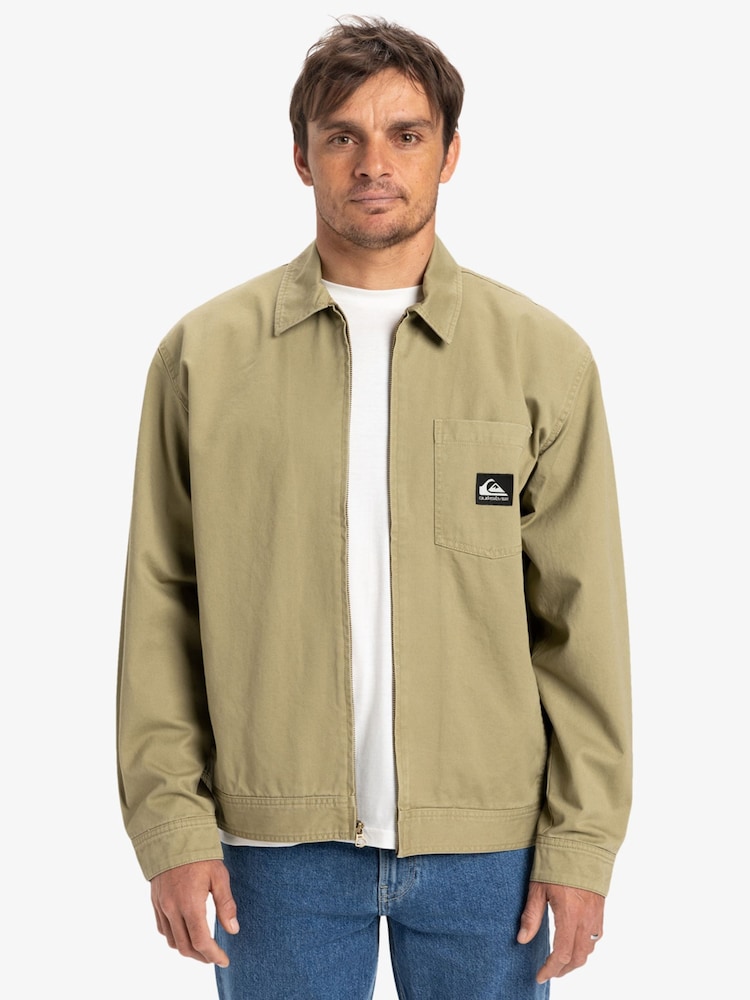 Quiksilver Green DNA Surf Logo Harrington 100% Cotton Jacket - Image 1 of 9