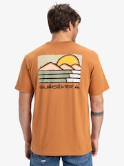 Quiksilver Orange Evo Future Islands Short Sleeve 100% Cotton Graphic Backprint Logo T-Shirt - Image 2 of 7