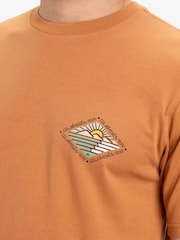 Quiksilver Orange Evo Future Islands Short Sleeve 100% Cotton Graphic Backprint Logo T-Shirt - Image 4 of 7