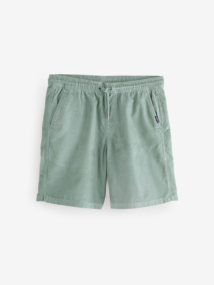 Зеленый - Вельветовые шорты из 100% хлопка Quiksilver Taxer - Изображение 1 из 1