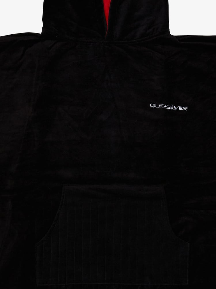 Quiksilver Black Hooded Towel Logo Poncho - Image 4 of 4 Quiksilver Black Hooded Towel Logo Poncho - Image 4 of 4